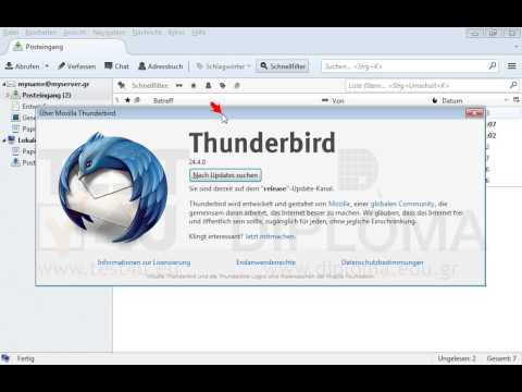 Zeigen Sie die Informationen über Thunderbird an. 