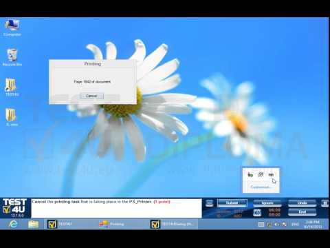 Cancel the printing task that is taking place in the PS_Printer. Cancel the printing task that is taking place in the PS_Printer.