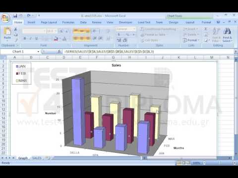 Delete the Data Series of March displayed in the chart of the Graph worksheet.