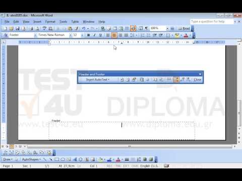 Display the total number of the document pages at the center of the footer. Display the total number of the document pages at the center of the footer.