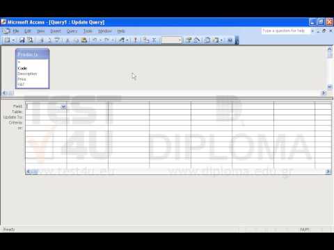 Insert one more field named VAT of Number-Double type in the Products table. Create a new query named update3 which will update all VAT field values to 19. Run the query. Insert one more field named VAT of Number-Double type in the Products table. Create a new query named update3 which will update all VAT field values to 19. Run the query.