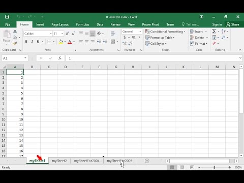 Set the order of the sheets as follows:
1) mySheetFor2004
2) mySheet2
3) mySheetFor2005
4) mySheet1. Set the order of the sheets as follows:
1) mySheetFor2004
2) mySheet2
3) mySheetFor2005
4) mySheet1.