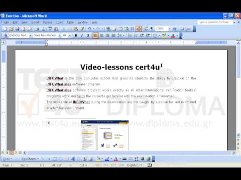 Insert an endnote to display the text the best video-lessons in the end of the title video-lessons cert4u. Use Latin capital numerals for the endnote number format.