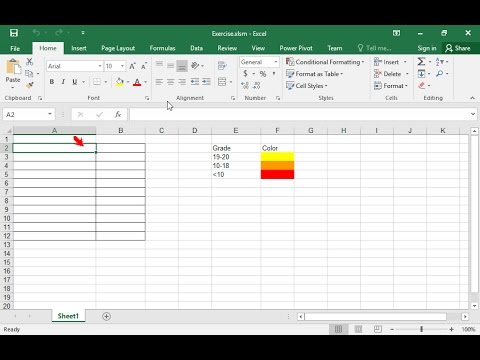 Derive data from the delimited.txt file located in the IL-ates\Excel folder on your Desktop and place them in cell A2. Sort the cell range A2:Â12 by Grade in descending order and apply conditional formatting in the cell range Â3:Â12 according to the data displayed in the cell range E3:F5.