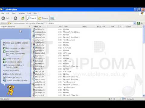 Search for FIX type files stored in the TEST4UFolder folder of your desktop. Do not close the search window. Search for FIX type files stored in the TEST4UFolder folder of your desktop. Do not close the search window.