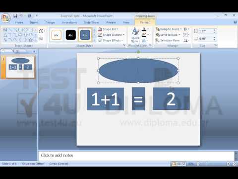 Insert the text Addition into the elliptic shape. Insert the text Addition into the elliptic shape.