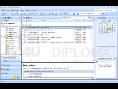 Create a new email message with subject serials.
Locate the data.txt file which appears in the TEST4UFolder folder on your desktop and copy only the code numbers of its contents in the main body of your email. Then save the email in the Drafts folder. Create a new email message with subject serials.
Locate the data.txt file which appears in the TEST4UFolder folder on your desktop and copy only the code numbers of its contents in the main body of your email. Then save the email in the Drafts folder.