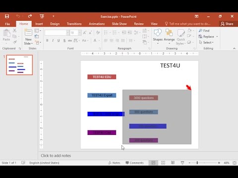 Make sure the objects which displays question numbers are vertically distributed on the slide.