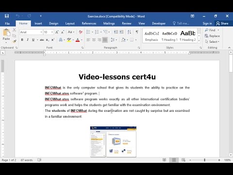 Insert the text The best video-lessons as endnote at the end of the sentence ..in a familiar environment which appears on the first page. Use Roman capital numerals (Latin characters). 
Then insert the text cert4u in the beginning of the footnote text which appears at the end of the first page (leave a space between the words cert4u and video).
