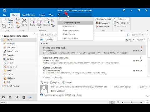 Εμφανίστε ένα οποιοδήποτε θέμα στη βοήθεια του Microsoft Outlook. Φροντίστε η Βοήθεια να εμφανίζεται σε νέο παράθυρο.