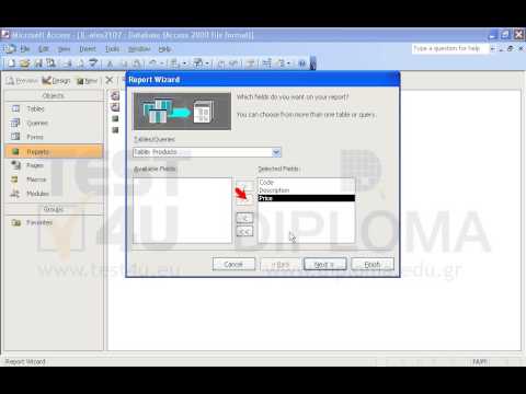 Create a report based on the Products table that will display all of its fields in Tabular layout sorting the Description field in ascending order. Save the report as r1 Create a report based on the Products table that will display all of its fields in Tabular layout sorting the Description field in ascending order. Save the report as r1