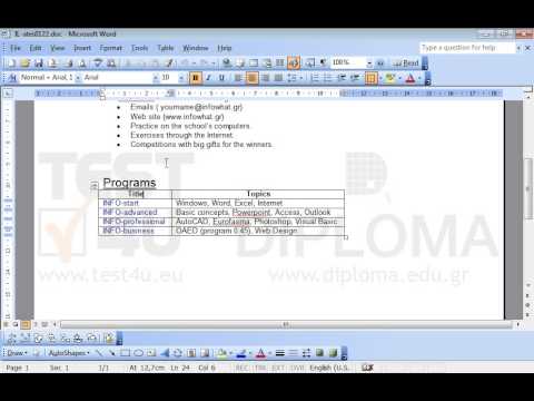 Insert a new column to the right of the column Title of the table. Insert a new column to the right of the column Title of the table.