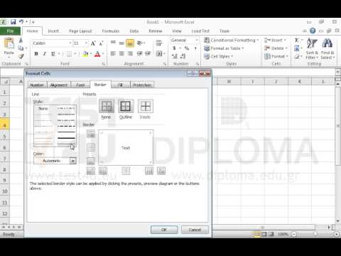 Apply the following border format to the active worksheet:
Cell B2: Outline border, thickest continuous line
Cell B4: Upper and bottom double thin line
Cell B10: Clear the outline border as well as the diagonal lines.