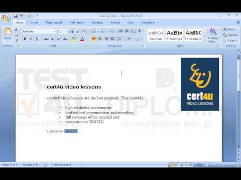 There is a dropdown list under the name Lessons. Insert the option Outlook Express and delete the option photoshop. Then, make sure the help text cert4u video-lessons appears when the user presses F1 and lock the form.