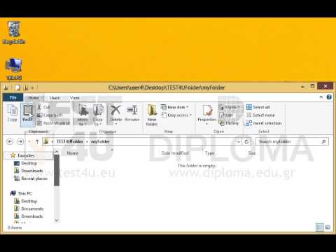 Paste all files kept in the clipboard to the TEST4UFolder\myFolder folder of your desktop.