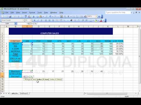 In the cell C15 enter a function which returns the word DELLA, if the content of the cell C5 is equal to the content of the cell C14; otherwise the formula returns the word other. In the cell C15 enter a function which returns the word DELLA, if the content of the cell C5 is equal to the content of the cell C14; otherwise the formula returns the word other.