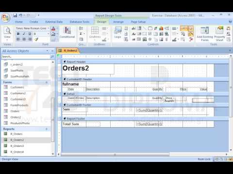 Insert a text box in the Detail section of the R_Orders2 report that will display the product of the Price value by the Quantity value for every order in Euro number format.