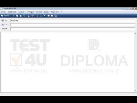 Verfassen und senden Sie eine neue Nachricht an info@myserver.gr mit dem Betreff Bild; hängen Sie dabei die Datei image.jpg vom Ordner TEST4UFolder an, der sich auf dem Desktop befindet. 