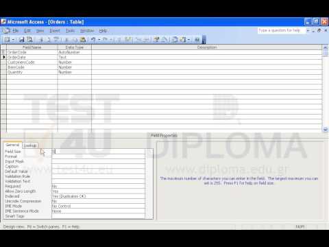 In the Orders table change the type of the OrderDate field to Text which will hold up to 5 characters. Open the table in Datasheet View.