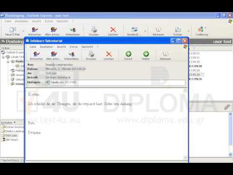 Fügen Sie den Absender mit dem Namen Despina Lampropoulou über die E-Mail mit dem Betreff  Infolearn Sekretariat, die sich im Ordner Posteingang befindet, in die Kontaktliste ein. 