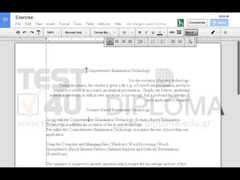 Apply all necessary formats in the document appearing on your screen, so that it looks like the document appearing on image Exercise.jpg. 