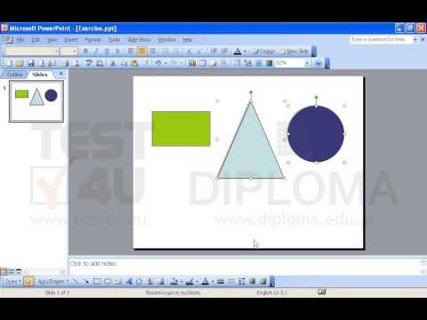 Apply any shadow style (effect) and shadow color of your choice on all of the drawing objects. Apply any shadow style (effect) and shadow color of your choice on all of the drawing objects.