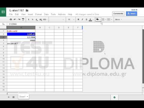 Apply the following formatting to the active worksheet:
Cell A1: Font color: red, 
Cell A2: Fill color: blue and Font color: yellow, 
Cell A3: Fill color: black and Font color: white,
Cell A4: Fill color: Gray 