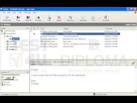 Copy the email message with subject Infolearn Secretary located in your Inbox to the Secretary subfolder. Copy the email message with subject Infolearn Secretary located in your Inbox to the Secretary subfolder.