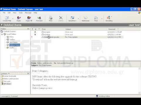 Restore the deleted message with subject Fw: Free Update to the Sent items folder.