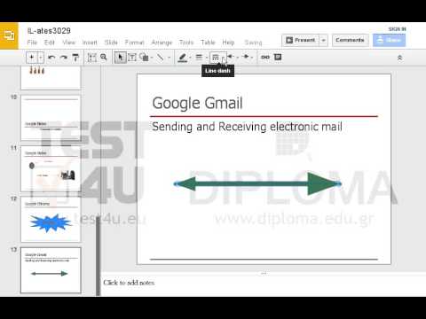 Navigate to the last slide and delete the lower arrow. Then format the upper arrow border line in 2px dotted line using the same starting and ending style.