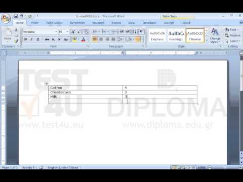 Change the milk price from 2 to 3. Then use a formula to calculate the sum of the amounts and display it in the last cell of the second column.