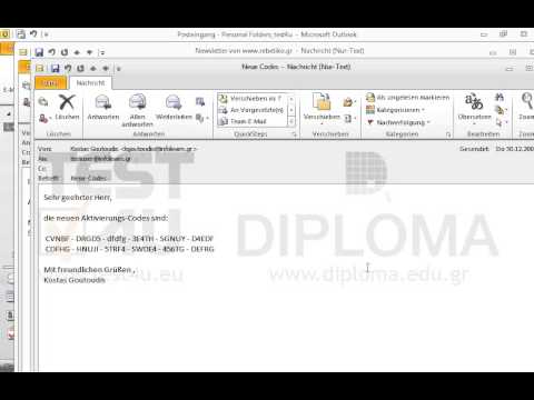 Schließen Sie die Nachricht mit dem Titel Neue Codes. 