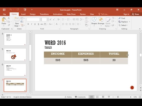 Insert one new column and two rows in the table which appears on the seventh slide. Insert one new column and two rows in the table which appears on the seventh slide.