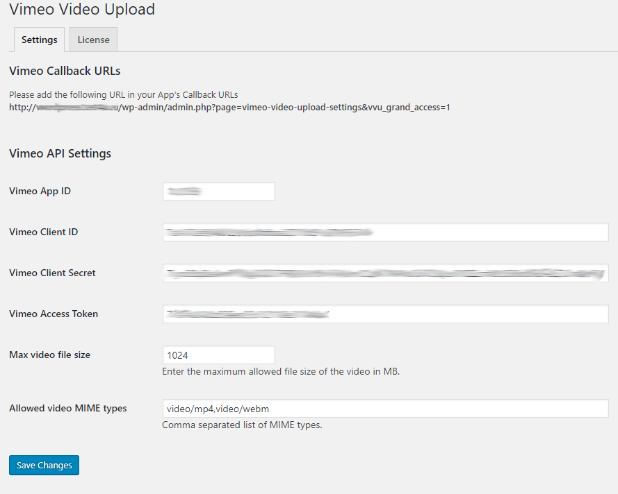 Plugin Settings