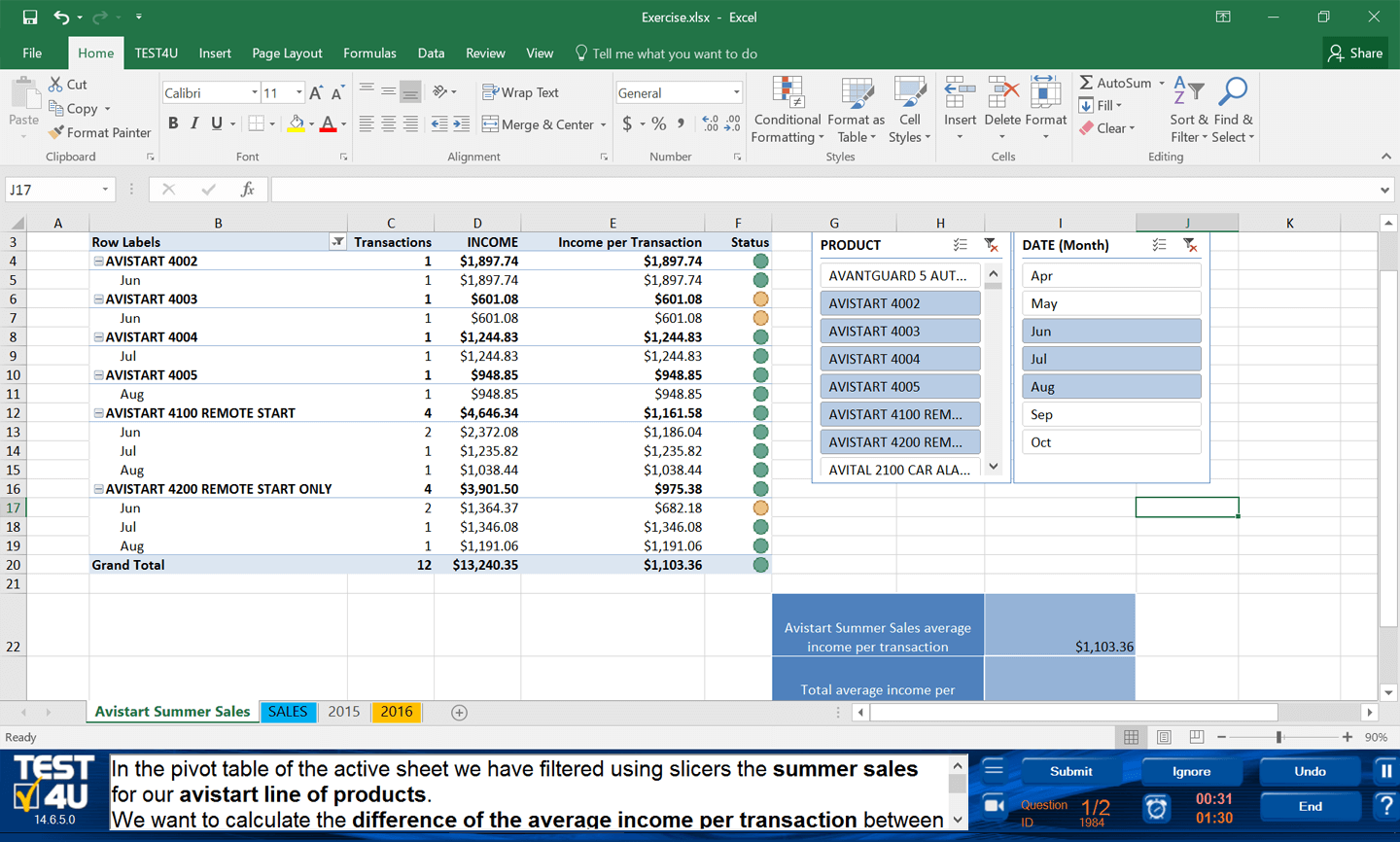 test4u excel advanced features and functions english version excel features