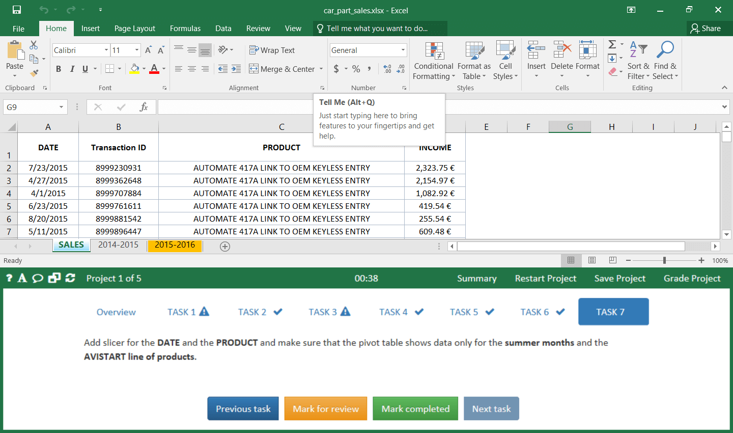 MO-201 Excel Expert - Office 365/2019