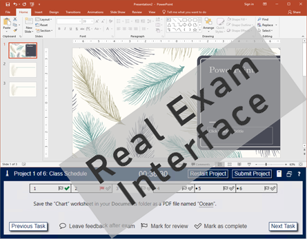 compare test4u mo exam inteface powerpoint 1