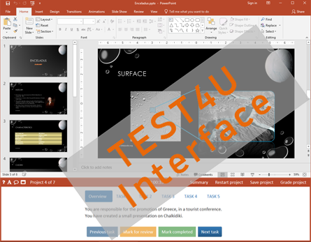 comparer test4u mo examen interface powerpoint 2