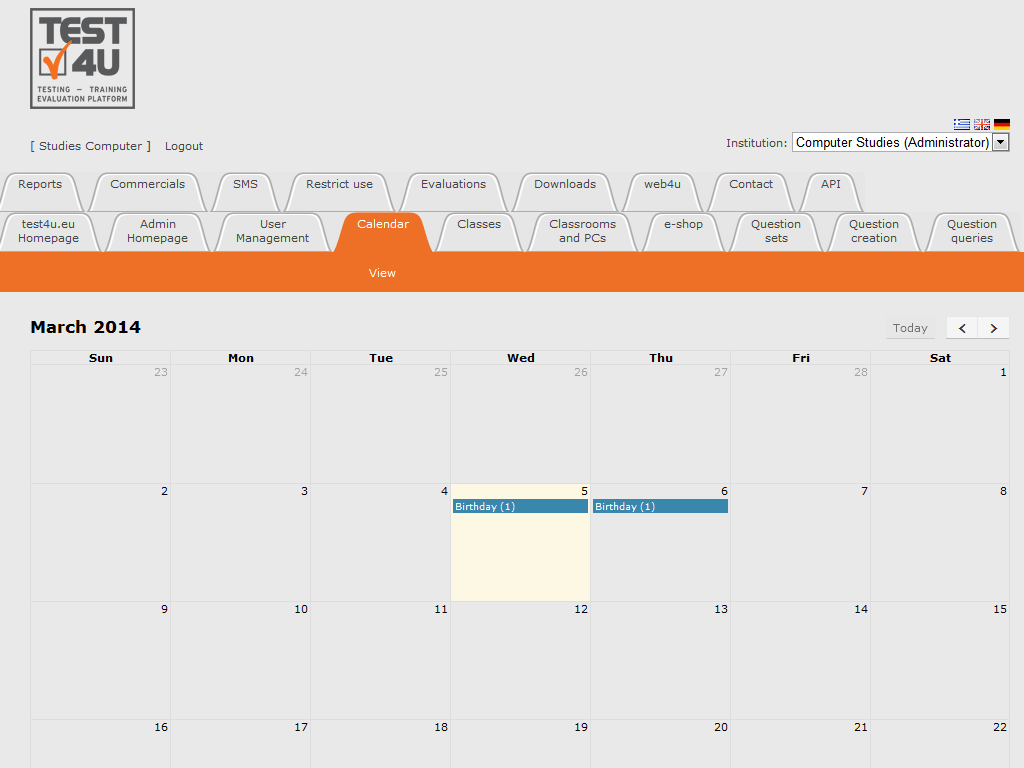 calendario