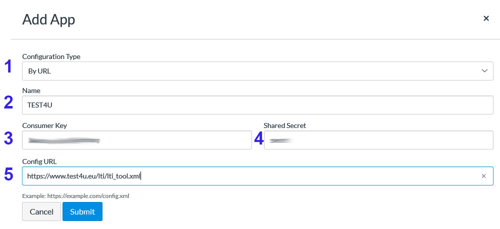 External App configuration