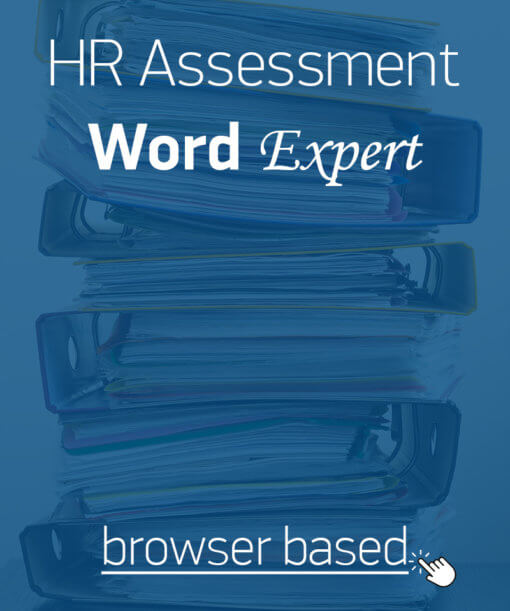 Hard skills assessment for Microsoft Word skills at expert level
